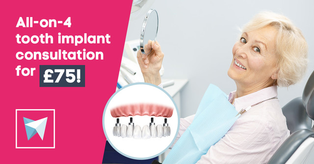 All-on-4 tooth implant consultation for £75!